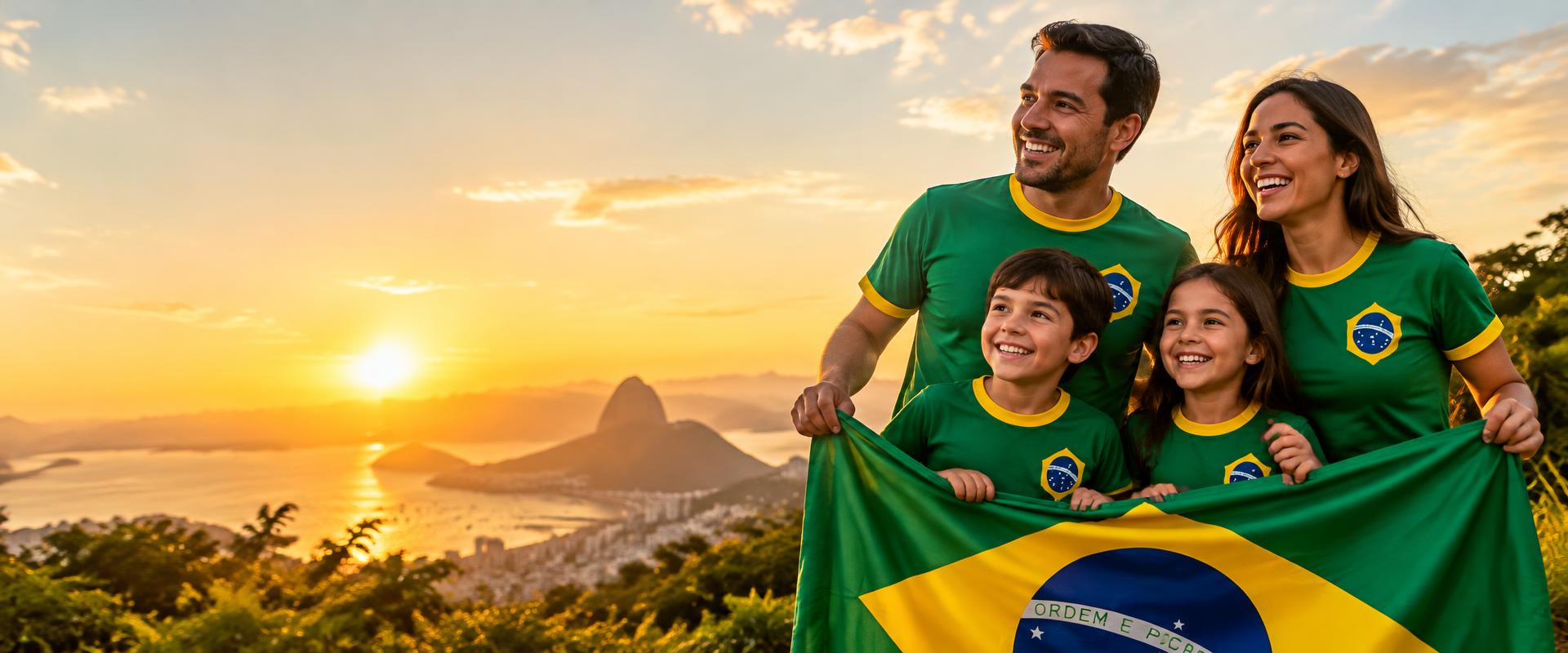 A família toda de verde e amarelo