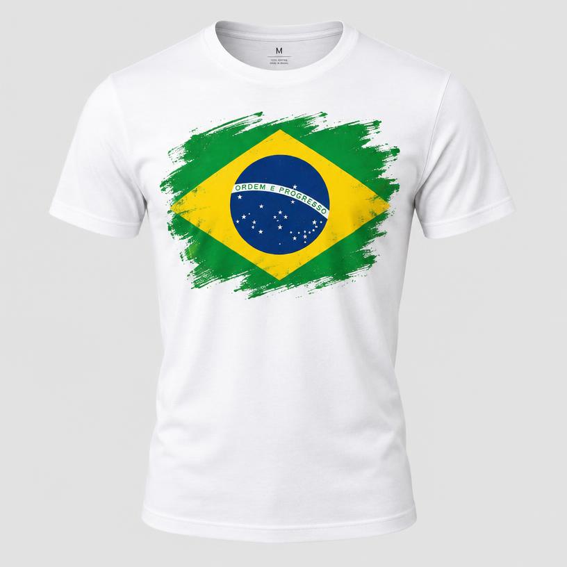 Camiseta Bandeira Pincelada